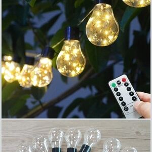 14ft AA Battery Opetated 20 Hanging Bulbs With Remote Control (44)